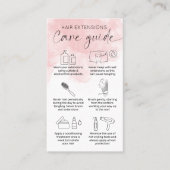 Haaruitbreidingen na roze Waterverf Salon Visitekaartje (Voorkant)