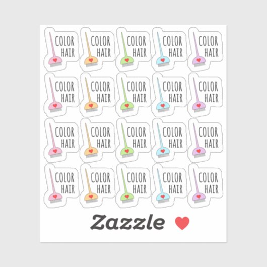 Haarverfherinnering Kleuren Haar Mini Bujo Planner Sticker (Vel)
