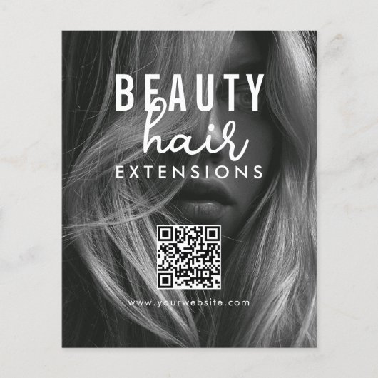 Haarverlenging Pruik Bestelformulier Haar Branding Flyer (Voorkant)