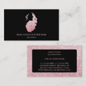 Haarverlenging Roze goud Visitekaartje (Voorkant / Achterkant)