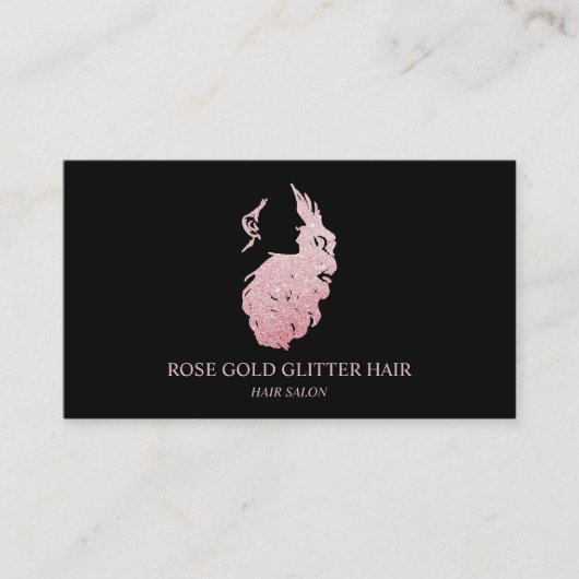 Haarverlenging Roze goud Visitekaartje (Voorkant)