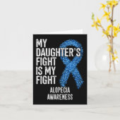 Haarverlies Mijn Dochter's Strijd Is Mijn Strijd A Kaart (Gele Bloem)