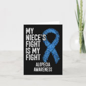 Haarverlies Mijn nichtje vecht, mijn strijd Alopec Kaart (Voorkant)