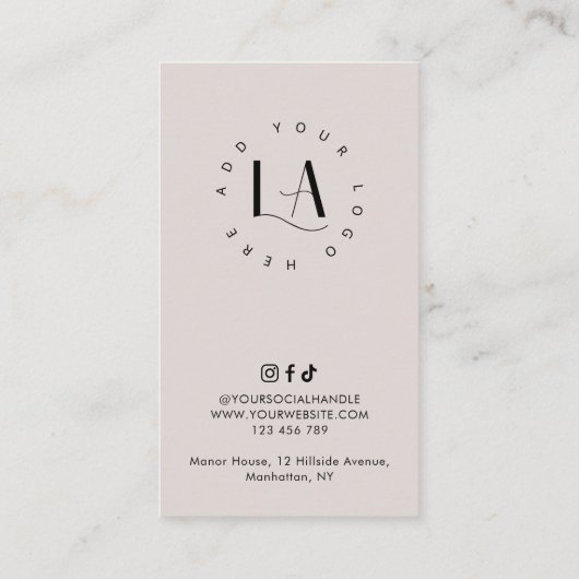 Haarverwijdering Body Wax Aftercare Modern Logo Cr Visitekaartje (Achterkant)