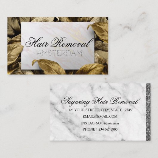 Haarverwijdering Visitekaartje (Voorkant / Achterkant)