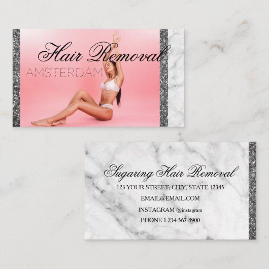 Haarverwijdering Visitekaartje (Voorkant / Achterkant)