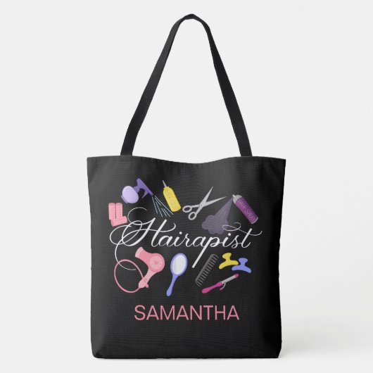 Haarverzorger Kapper Hair Stylist Kapper Zwart Tote Bag (Achterkant)
