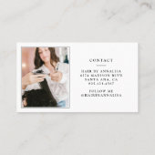 Haarverzorging, Haarstylist, Extensions Visitekaar Visitekaartje (Achterkant)