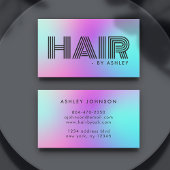 Haarverzorging Professioneel Modern Neon Roze & Bl Visitekaartje