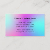 Haarverzorging Professioneel Modern Neon Roze & Bl Visitekaartje (Achterkant)