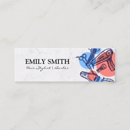 Haarverzorgingstools | kapper | kapper mini visitekaartje (Voorkant)