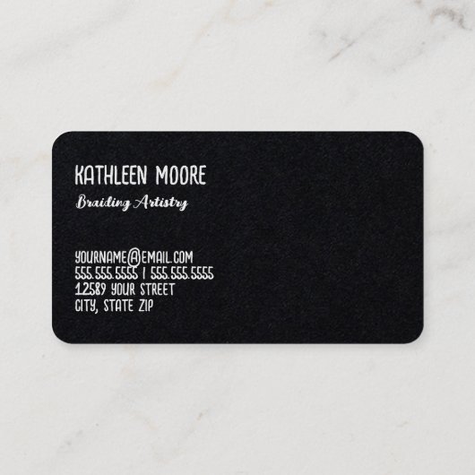 Haarvlechtend Visitekaartje