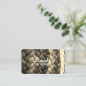 Haarvlechtmachine Custom QR Visitekaartje (Staand voorkant)