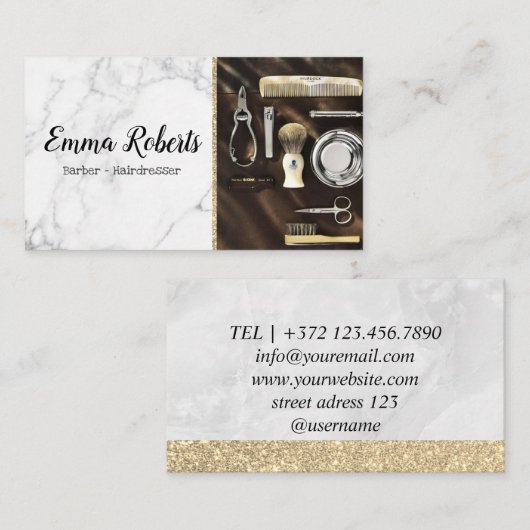 Haarwinkel Schaar Kapsalon Kapper Shop Visitekaartje (Voorkant / Achterkant)