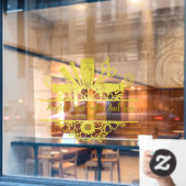 Haarzout en Spa Gold-kleur aanpassen Raamsticker (Cafe Raam)
