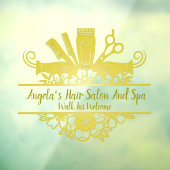 Haarzout en Spa Gold-kleur aanpassen Raamsticker (Vel 3)