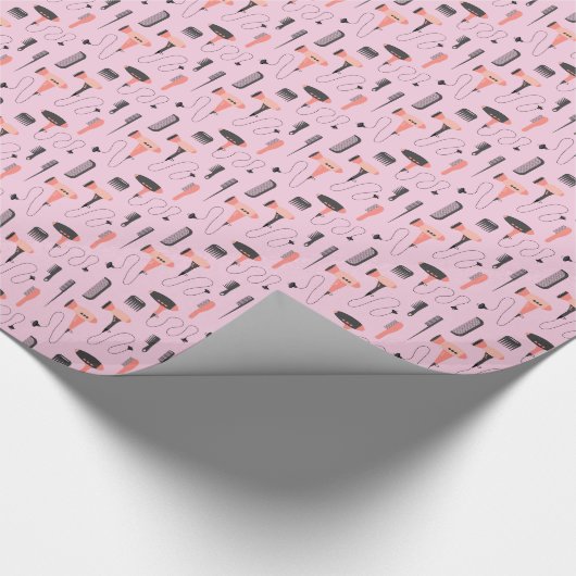 Haarzout, haar, stijllijst, laag droger, roze cadeaupapier (Hoek)