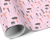 Haarzout, haar, stijllijst, laag droger, roze cadeaupapier (Rol Hoek)