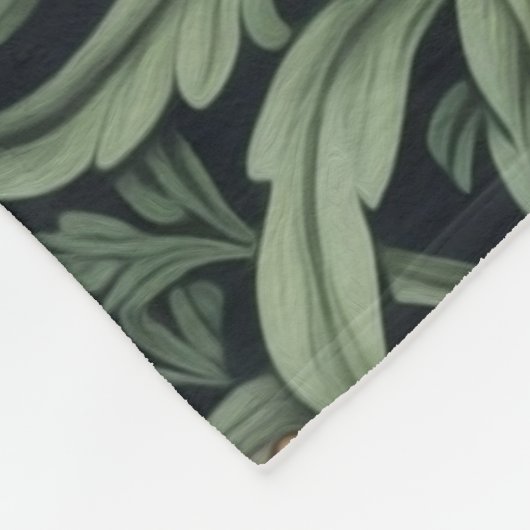 Haas en bloemen in de tuin art nouveau stijl fleece deken (Hoek)