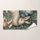 Haas en bloemen in de tuin art nouveau stijl handdoek (Handdoek)