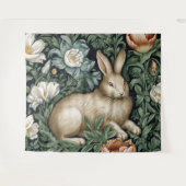 Haas en bloemen in de tuin art nouveau stijl wandkleed (Voorkant (horizontaal))