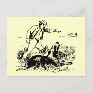 Haas en Hond Ansichtkaart Briefkaart