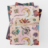 Haas en Moon Gradient Pastel Gothic Verpakking Pap Inpakpapier Vel (In situ)