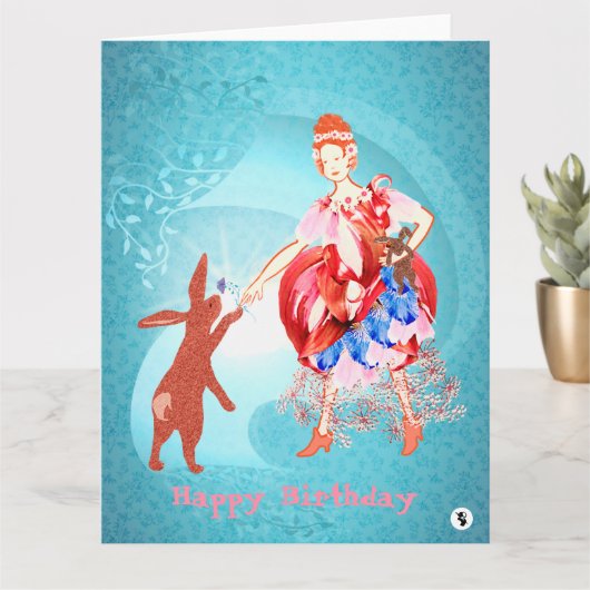 Haas en prinses kostbare vriendschap kaart (Kleine Plant)