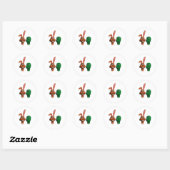Haas en schildpad01 ronde sticker (Vel)
