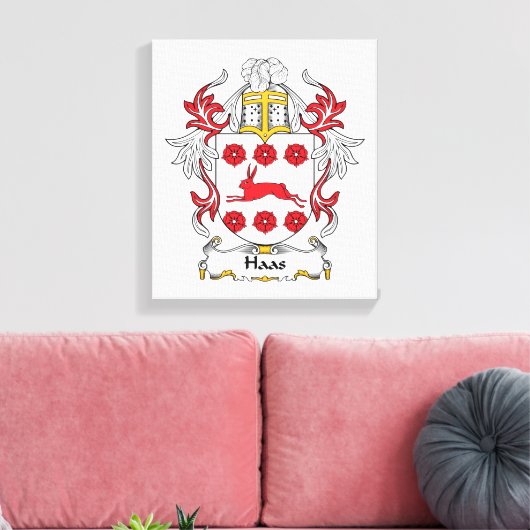 Haas Family Crest Canvas Afdruk (Insitu (Woonkamer))