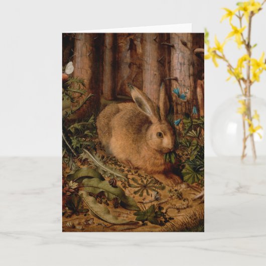 Haas in het bos kaart (Gele Bloem)