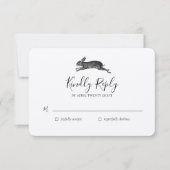 haas konijn bruiloft RSVP-kaart Kaart (Voorkant)