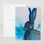 Haas Konijn Waterverf   Briefkaart (Voorkant / Achterkant)