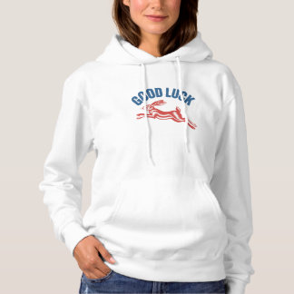 Haas met Goed Geluk – Vintage Hardlopend Konijn De Hoodie