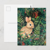 Haas onder de bosvarens briefkaart (Voorkant / Achterkant)