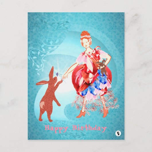 Haas Prinses Kostbare Vriendschap  Briefkaart (Voorkant)