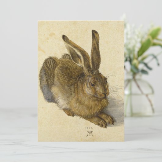 Haas van Albrecht Durer Bedankkaart (Staand voorkant)