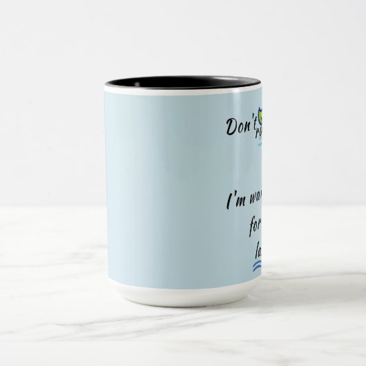 "Haast je niet!" Koffie/thee-Mok Mok (Midden)