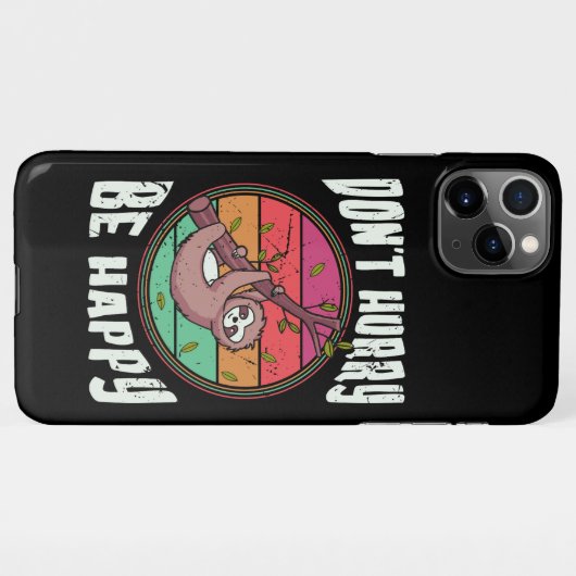 Haast je niet wees blij grappig schattig luie luia iPhone hoesje (Achterkant horizontaal)