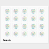 Haast je niet Wees blij Pun Square Sticker (Vel)