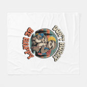 Haast je niet, wees een gelukkig sloth-wandelteam fleece deken (Voorkant (Horizontaal))