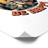 Haast je niet, wees een gelukkig sloth-wandelteam poster (Hoek)