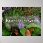 Haast maakt afvalefficiëntie verstandig poster (Voorkant)