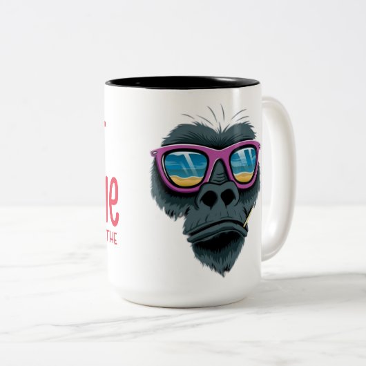 Haast me niet als ik op het laatste moment wacht tweekleurige koffiemok (Voorkant rechts)