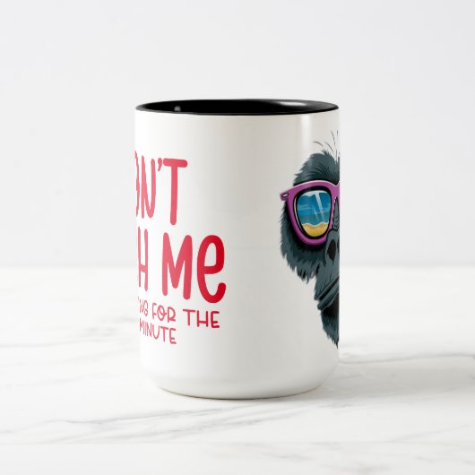 Haast me niet als ik op het laatste moment wacht tweekleurige koffiemok (Center)