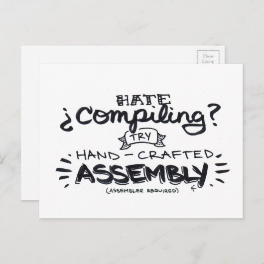 haat compileren? briefkaart (Voorkant / Achterkant)