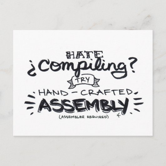 haat compileren? briefkaart (Voorkant)