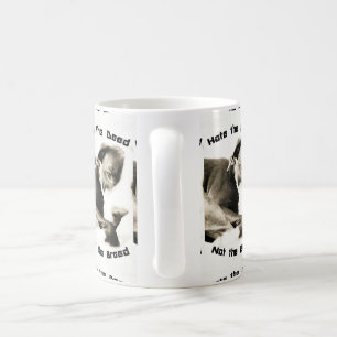 haat de daad niet de rashond pitbull koffiemok