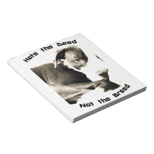 haat de daad niet de stampil van het ras notitieblok (Schuin)