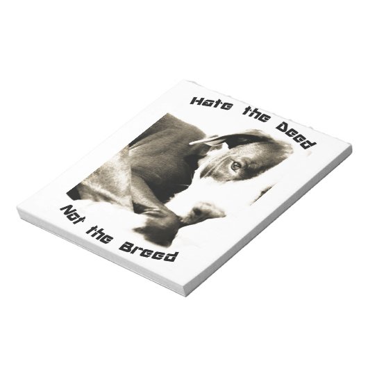 haat de daad niet de stampil van het ras notitieblok (Linkerzijde)